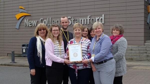 New College. Congratulations go to New College Stamford who become the first college in Lincolnshire to be awarded the Lincolnshire Carers Quality Award. The college have shown their commitment to providing excellent support to those with caring responsibilities who either use or work within the college and have embraced the work undertaken to achieve their accreditation.