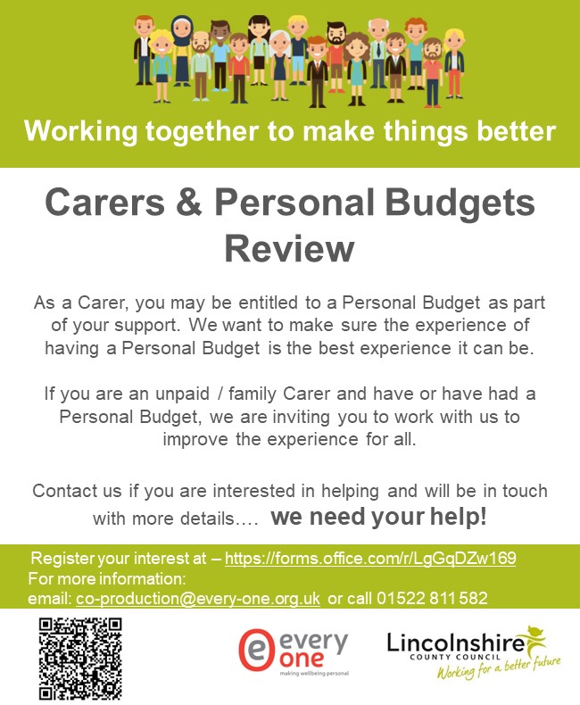 LCC Co production Carers and Personal Budgets Call Out Nov 23